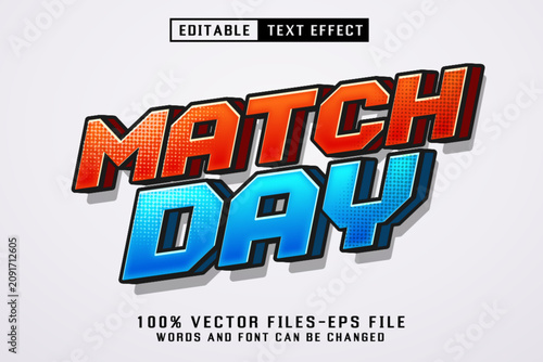 Match Day Editable Text Effect