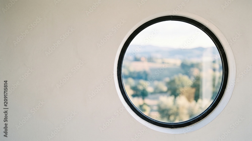 Fototapeta premium Circular Window Silhouette