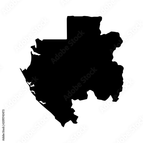 Canvastavla Gabonese Republic map icon Africa logo design illustration