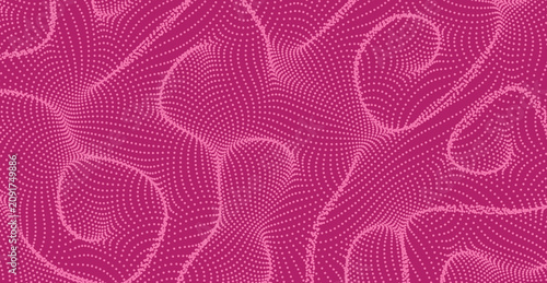 Foto Digital particle flow form square pixel shape