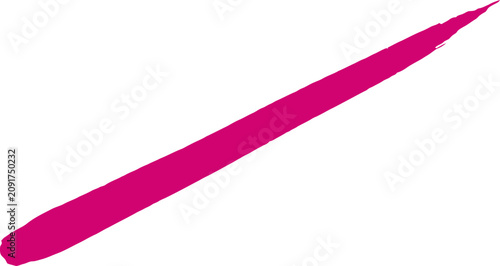 Magenta paint brush stroke vector, vibrant pink ink smear on white background, artistic hand drawn acrylic texture, decorative cosmetic smudge