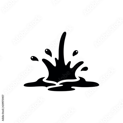 Schilderij op canvas Ink Splash Droplet Liquid Art Design.