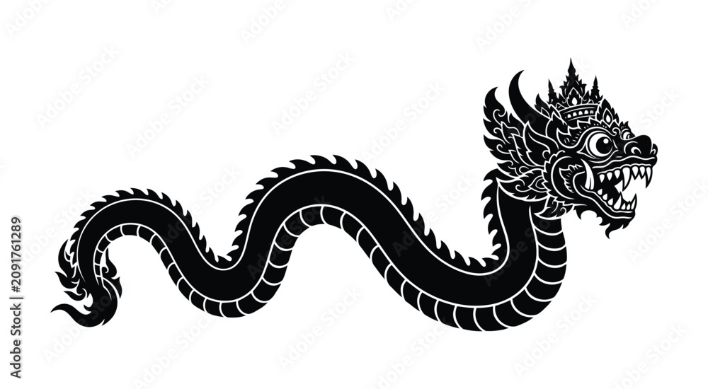 Fototapeta premium Indonesian Culture Black Silhouette. Traditional Heritage Vector Collection on White Background