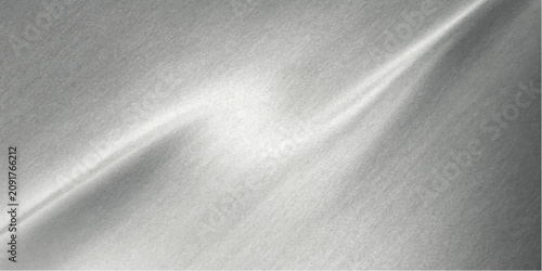 Obraz na plátne Brushed metal texture with a diagonal shiny highlight, representing industrial material and modern design