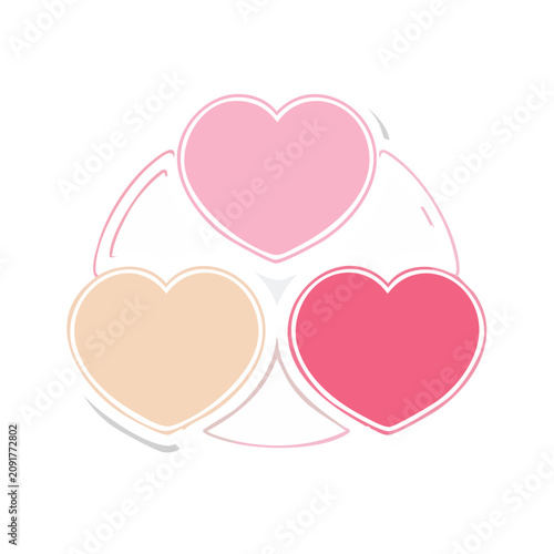 Three Hearts in a Circle