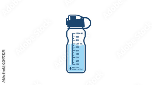 фотографія Reusable sports bottle for tracking water intake