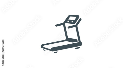 Fotografía Minimalist treadmill icon vector illustration