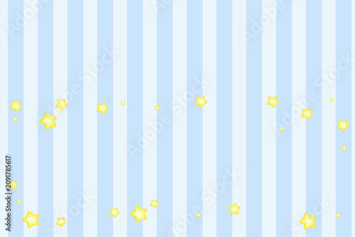 Light blue background with vertical white stripes, featuring scattered yellow star illustrations.