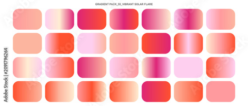 Foto Color palette, pink orange hues, gradient swatches, color library, design elemen