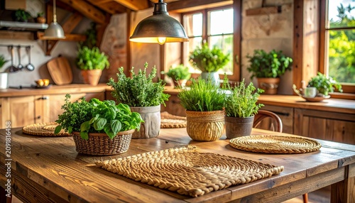 Cozy outdoor patio with wicker furniture and potted plants.