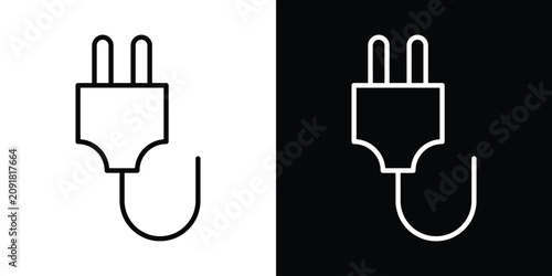 Canvas Print Electrical plug icon