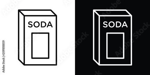 Bild auf Leinwand Baking soda icon