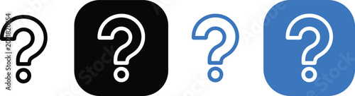 Fotografía Frequently asked questions concept design elements bundle showing question mark