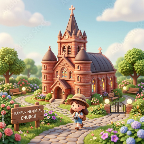 Cute cartoon illustration o...