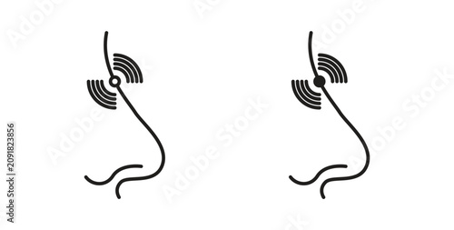 Bild auf Leinwand Nose pain icon