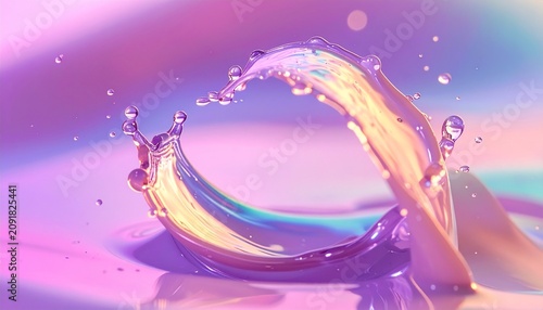Vibrant abstract swirling liquid paint motion blur.