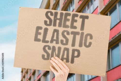 Foto "Sheet Elastic Snap" Fitted corner popped off mattress