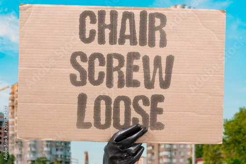 Valokuva "Chair Screw Loose" Wobble in right arm rest