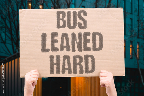 Фотография "Bus Leaned Hard" Driver took corner too fast