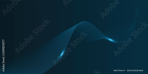 Cuadro en lienzo The speed of digital technology connects blue green background, cyber nano information, abstract communication, future technology data innovation