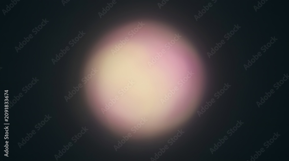 Fototapeta premium Abstract Blurred Light Circle with Soft Pink and Yellow Tones on Dark Background