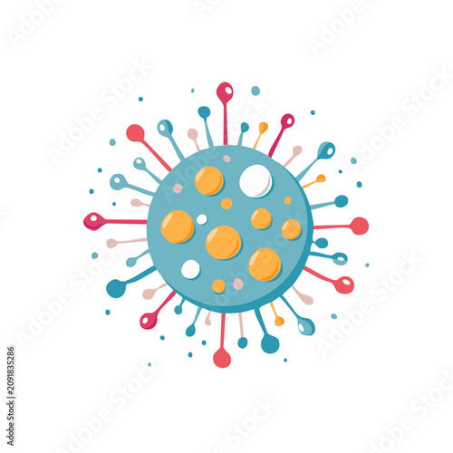 Stylized virus illustration