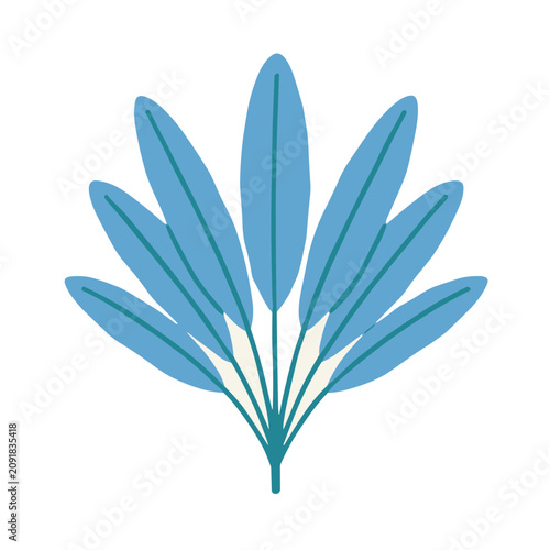 Blue leaves illustration