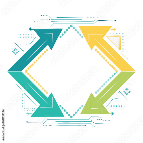 Abstract Arrows and Geometric Shapes