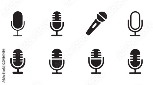 Bild auf Leinwand Microphone vector icon