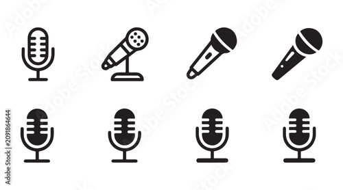 Bild auf Leinwand Microphone vector icon