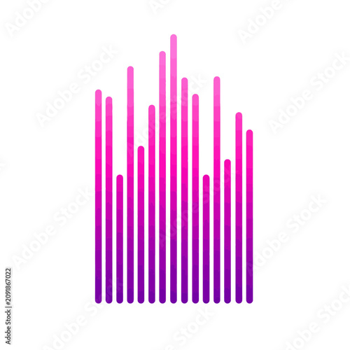 Audio Spectrum Vertical Bars Graphic