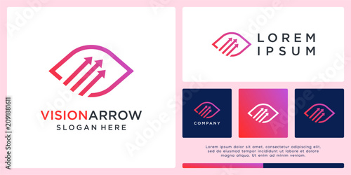 Bild auf Leinwand Vision arrow logo design abstract eye