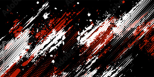 black white and red grunge texture background. eps 10