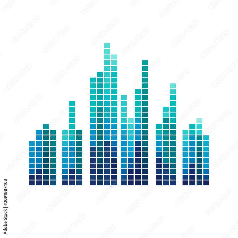 Obraz premium Colorful Audio Equalizer