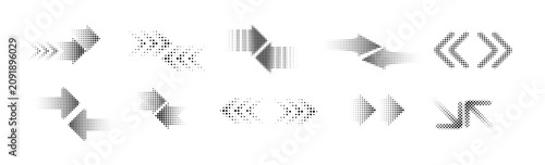 Konstfotografi Arrow dotted halftone patterns and dynamic gradients