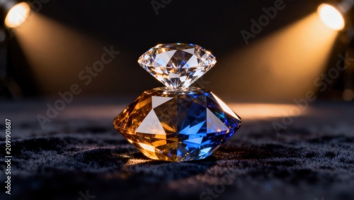 Stylized diamond perfume bottle