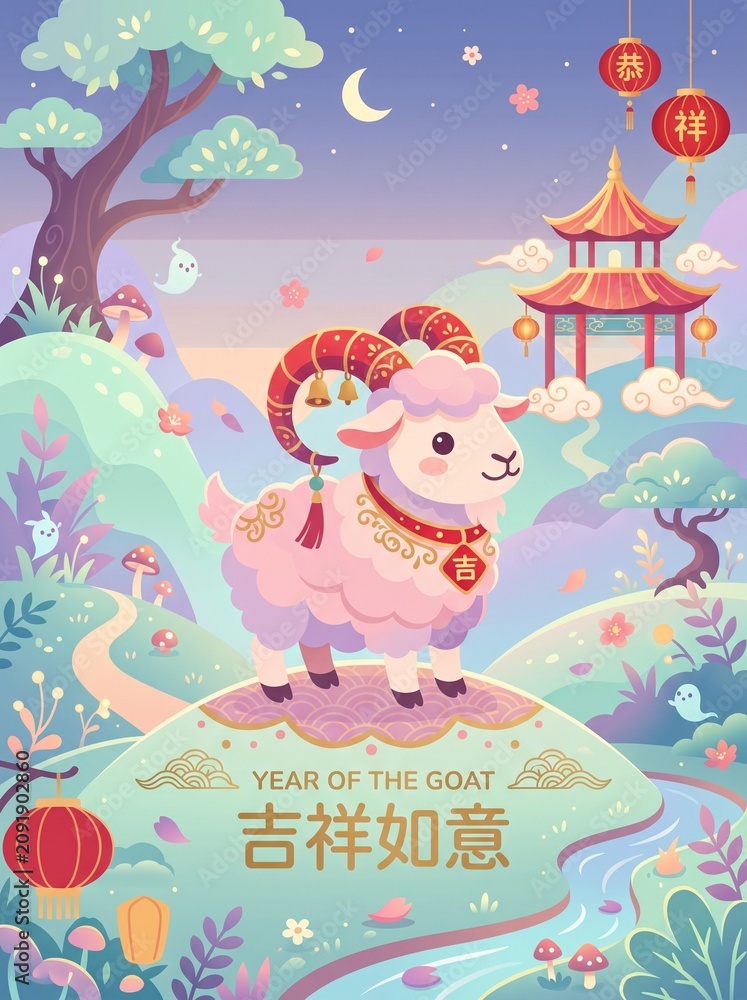 Naklejka premium Year of the Goat 2027