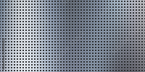 Quadro su tela Metal steel tool for perforated black texture and plate pattern speaker