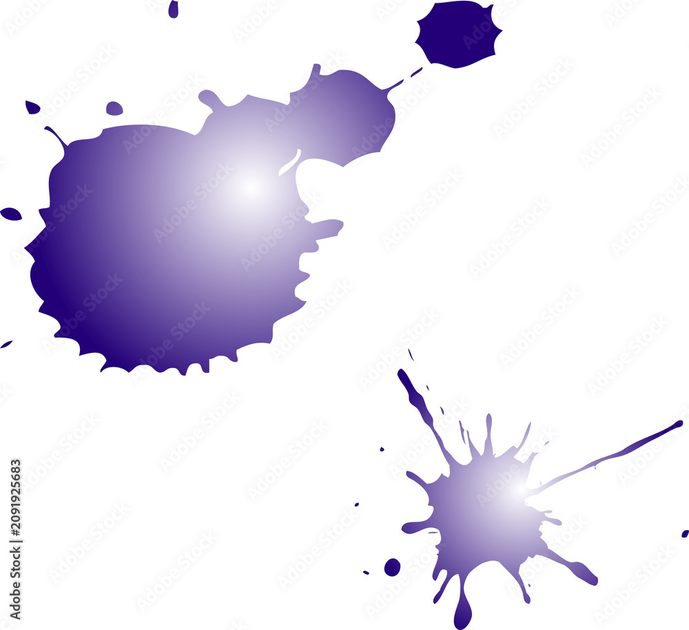 Obraz premium blue Ink Splash Paint Splatter Abstract Background Isolated 