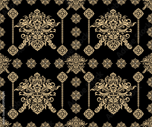 Fotografie Vector damask seamless pattern element
