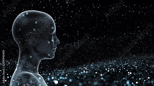 AI artificial intelligence Digital Sea concept background