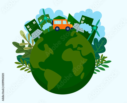 Eco friendly life and Green city concept