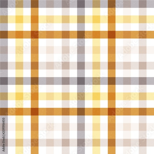 Photography A modern and clean seamless plaid vector pattern featuring a mix of yellow, orange, and gray intersecting stripes