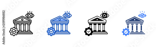 Foto Oversight Icon with Multy Style Variations