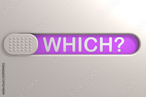 Which word with slider switch