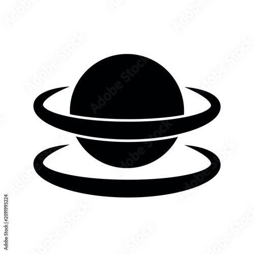 Vector illustration of a globe on a blank background; the design is editable and the colors can be changed. A circular icon suitable for map or GPS applications.