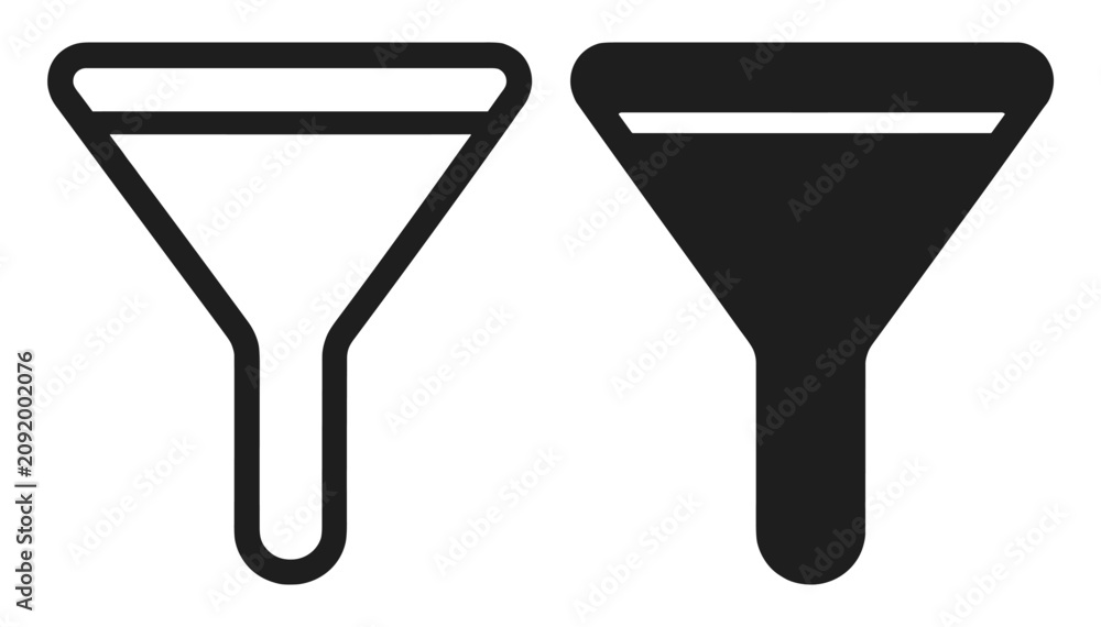 Fotografie Kitchen funnel silhouette with narrow spout shape