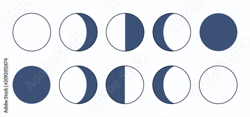 Eclipsed Circular Shadow Phase Icon Pack