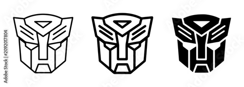 Fotografie Autobot Logo Vector Icons, Sci-Fi Robot Emblem, Futuristic Technology Symbol, Cy