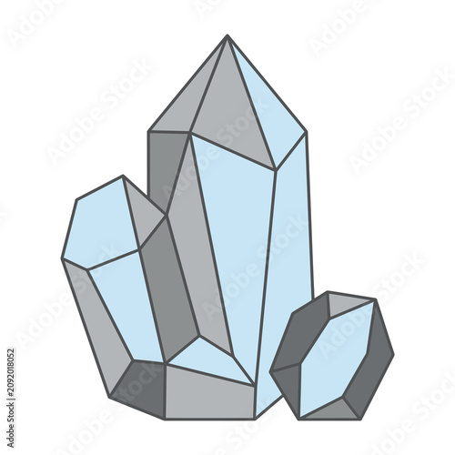 Foto Crystal cluster with large central crystal and smaller crystals on side